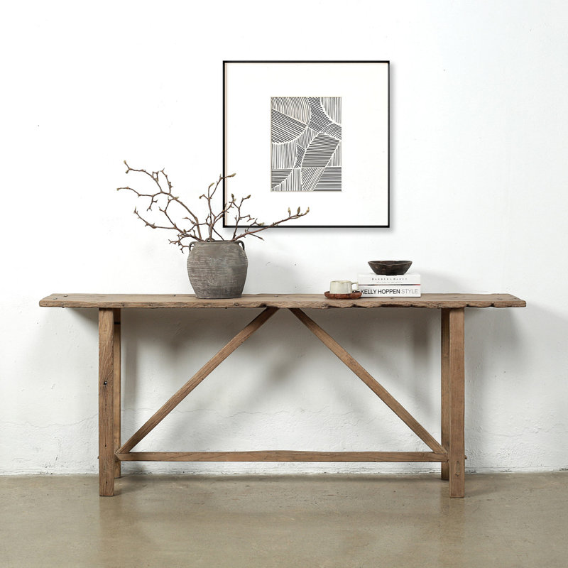Solid Wood Console Table, 33" H x 83" W x 16" D