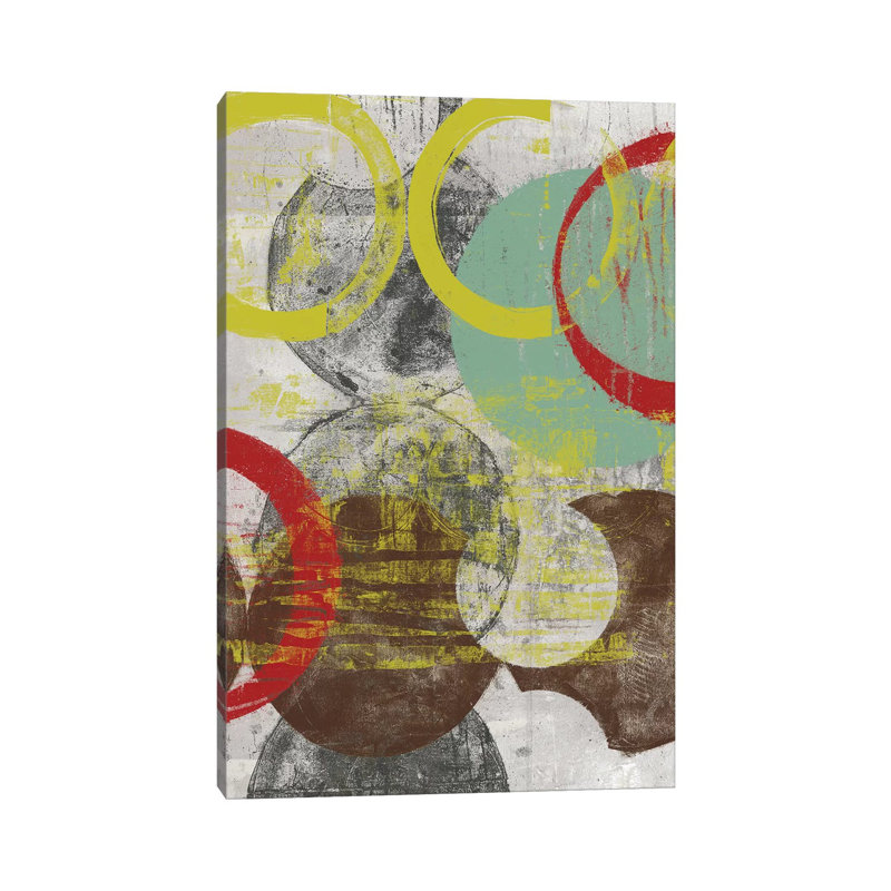 Layers & Circles I by Jennifer Goldberger - Wrapped Canvas Painting, 20.32 cm H x 30.48 cm W
