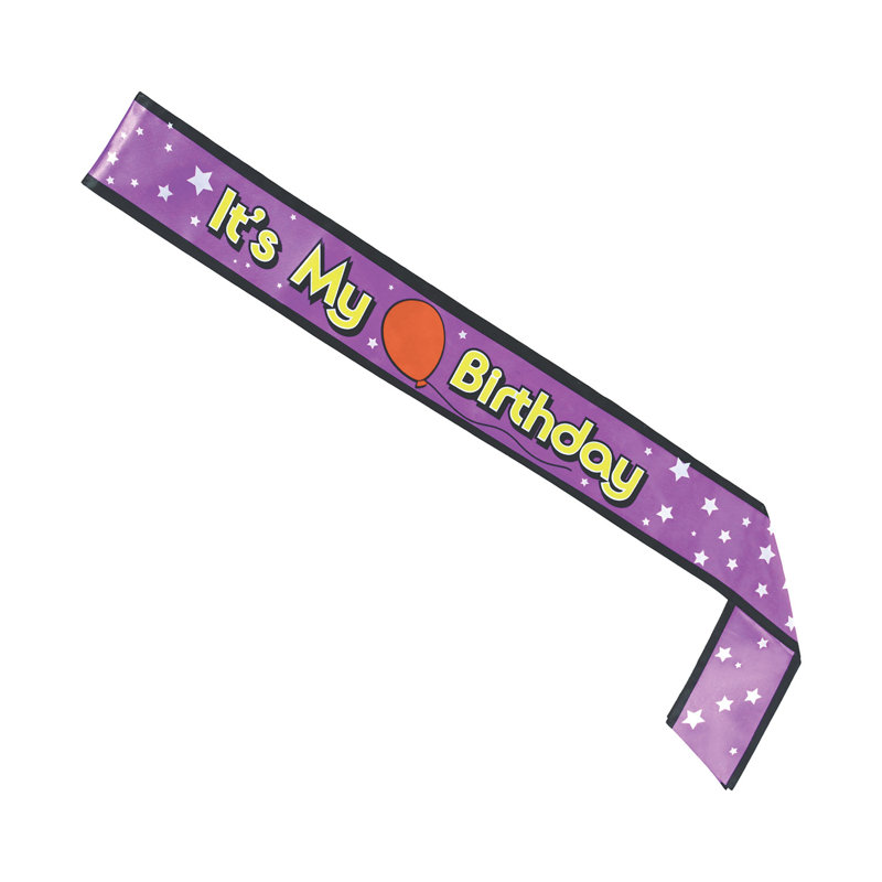 «It's My Birthday Satin Sash»