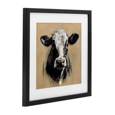 «D vache brossée», reproduction encadrée sous verre, design by Creative Studio