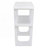 Wood Console Table with  Open Shelf,  Marble-Effect Top-1453518450