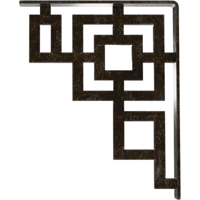 Support en fer forgé Eris, Argenté antique chaleureux, H 12 po x l 1,5 po x P 10 po