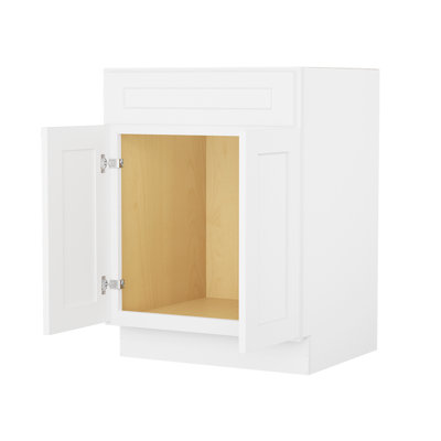 Armoire à meuble-lavabo à 2 portes à base de meuble-lavabo encastré en panneau de contreplaqué encastré à panneau de contreplaqué de 27 po x H 34-1 / 2 po x P 21 po