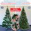 Arbre de noël artificiel pin vert/blanc bonhomme-1432572951