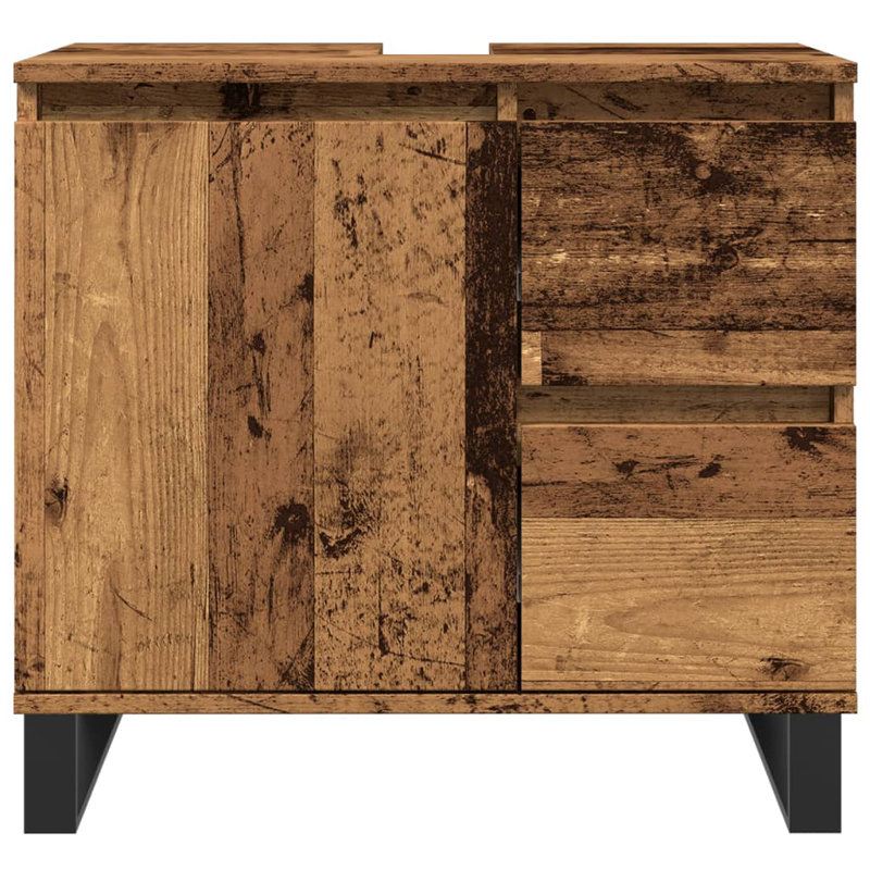 Bruto Under Sink Cabinet, Reclaimed Wood