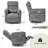 Power Swivel Recliner Glider With Adjustable Headrests & Armrests,  Usb And Type-C Charging Ports-1074102111