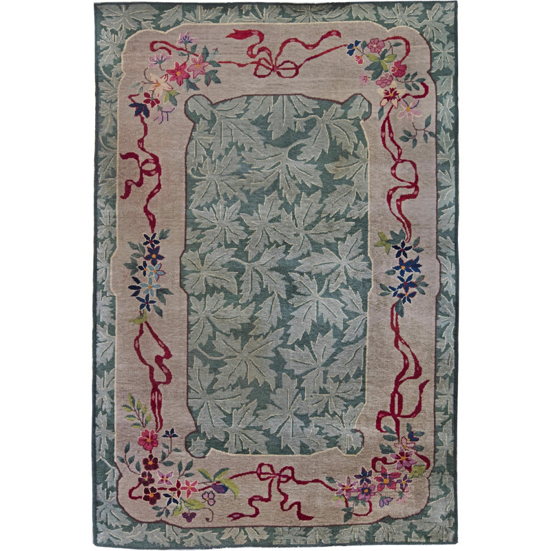 Vintage One-of-a-Kind Rectangle 6' X 9' Hand Knotted Area Rug