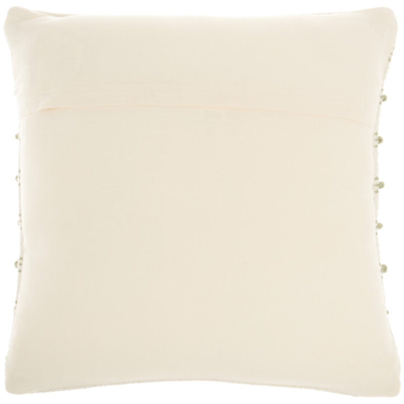 Sage and Ivory Woven Lines Square Throw Pillow