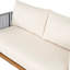 Ensemble de conversation d'extérieur 4 pièces en bois d'acacia tissé et corde, beige-512502886