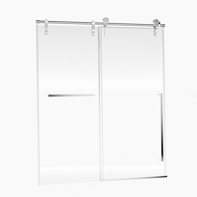 Frameless Sliding Shower Door, Shower Screen, Tempered Glass Door With Explosion-Proof Film