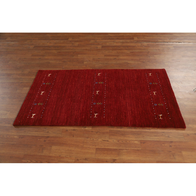Tribal Red Gabbeh Oriental Rug 3x5