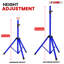 Pieds d'enceinte réglables en hauteur 54 po robustes pour sonorisation, DJ, trépieds et supports de moniteurs de studio