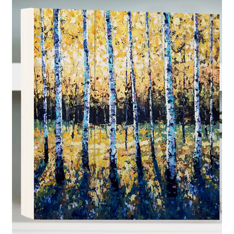 Décoration murale boîte Strike Sun and Birch Trees