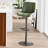 Swivel Upholstered Adjustable Height Counter Stool with Metal Frame-97865836