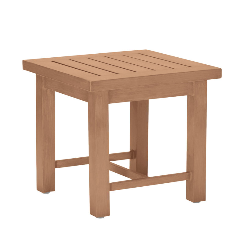 Club Teak Outdoor Side Table, Natural Teak
