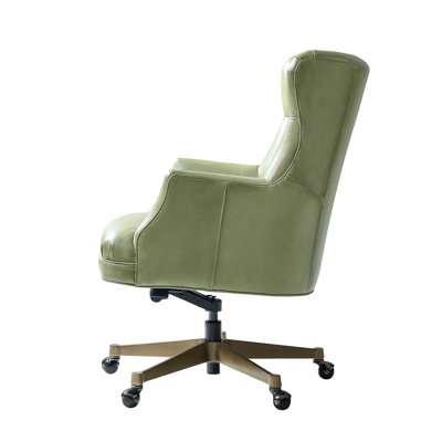 Chaise de bureau en cuir véritable