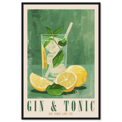 «Classy Gin And Tonic», affiche sur toile, art coloré par Art Remedy
