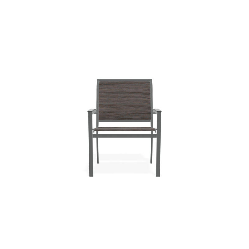 Chaise de café empilable en aluminium Bazza, James, Graphite