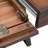 Lowry 72"W Solid Acacia Wood and Metal Modern Industrial Writing Desk with 2 Deep Drawers and Flip-Down Keyboard Tray-455878525-450102050