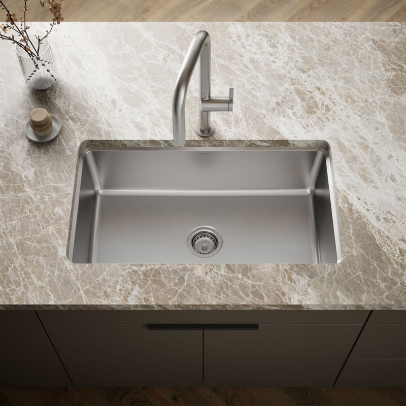 Prologue 33" L x 22" W x 9" D Top-Mount/Undermount Kitchen Sink