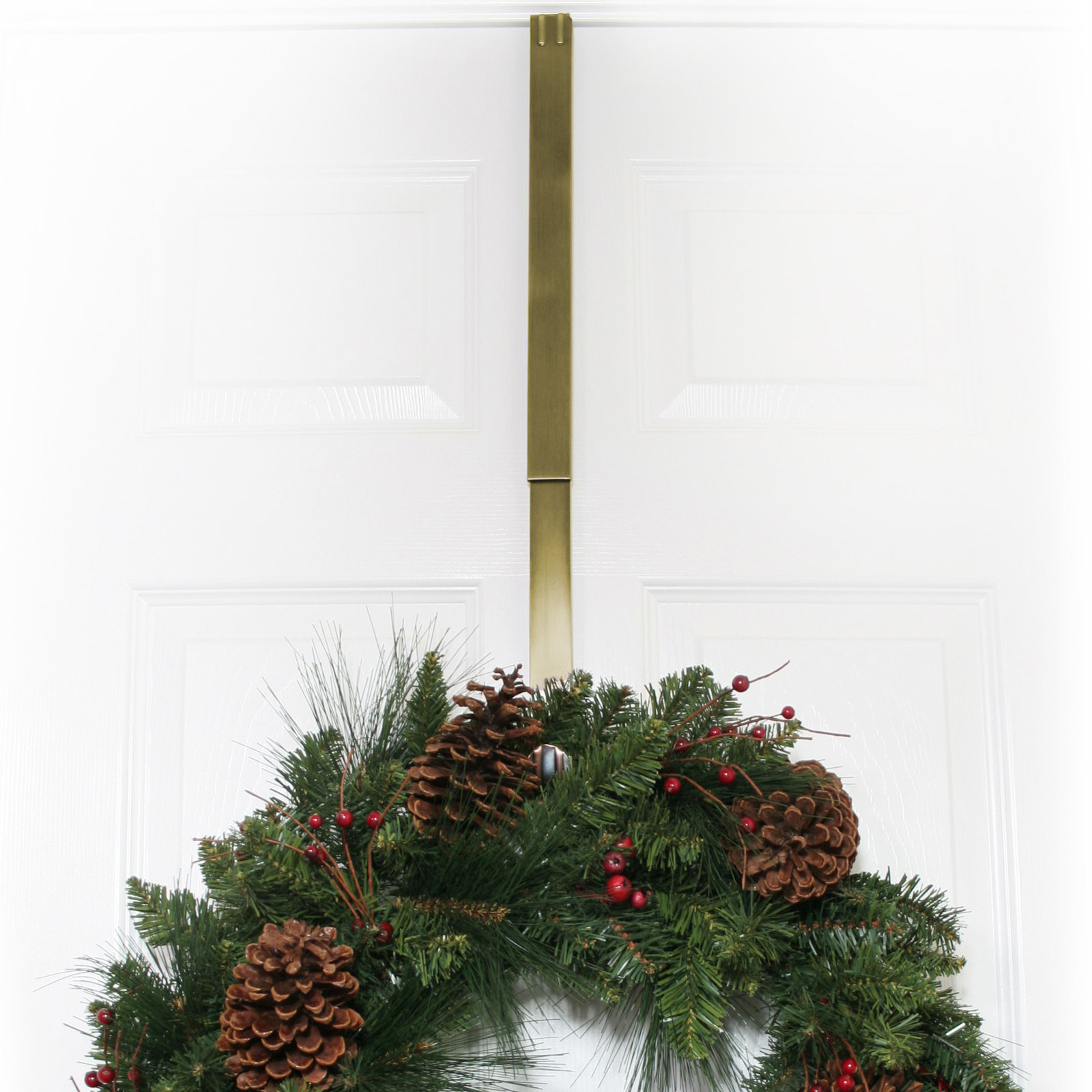 Adjustable Wreath Hanger, Antique Brass