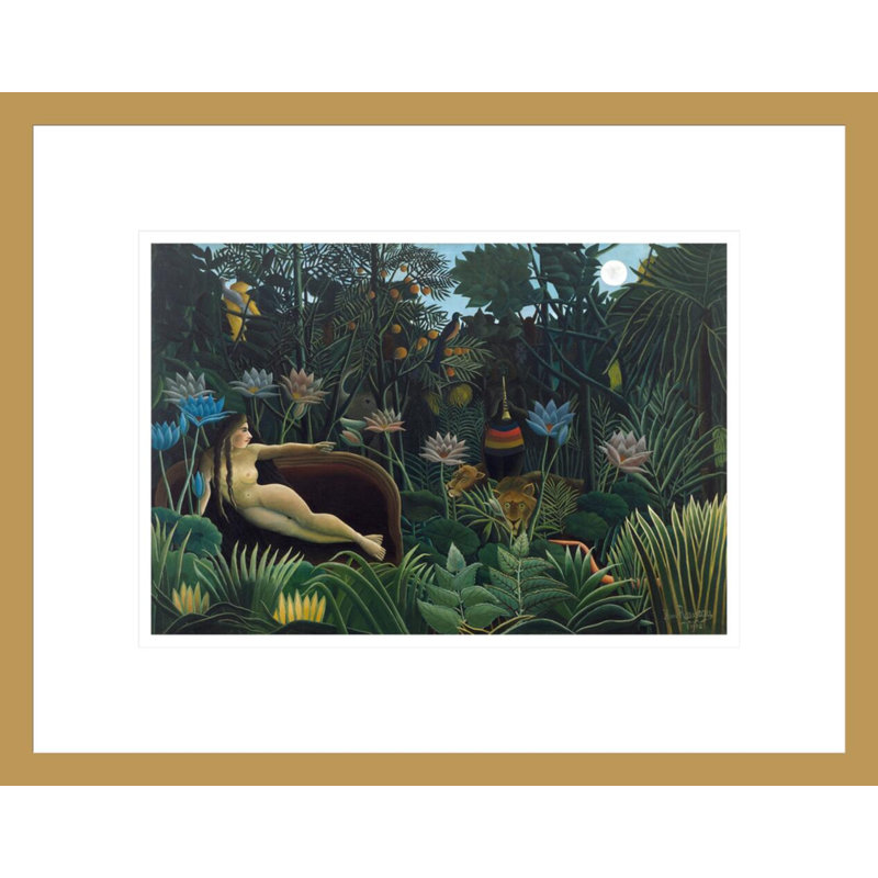 «The Dream» par Henri Rousseau - estampe numérique encadrée, H 13,22 po x l 16,75 po
