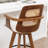 Clero Swivel Faux Leather Counter Stool With Rattan Back-1138019680-1138019674