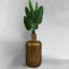 Vase de plancher en métal doré 26 po