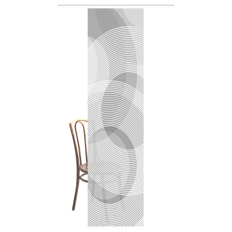 Semi Sheer Sliding Panel Single Panel, in Grey