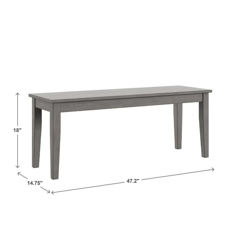 Banc de hall d'entrée rembourré Norita, Gris antique
