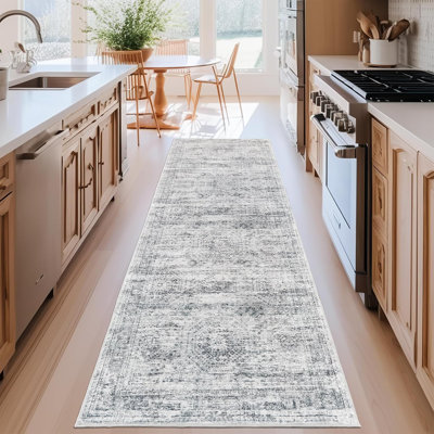 Tapis de couloir de cuisine doux antidérapant