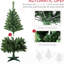 Arbre de Noël artificiel 100 lumières à DEL colorées de 4 pi avec 208 décorations de branches et aspect moelleux