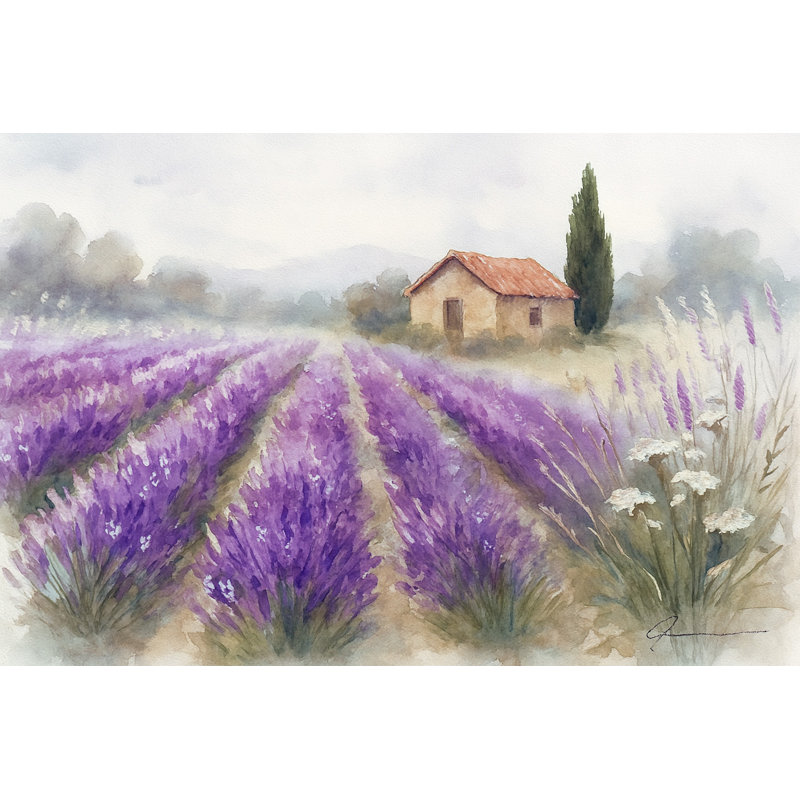 «Lavender Morning in Provence», art mural sur toile tendue