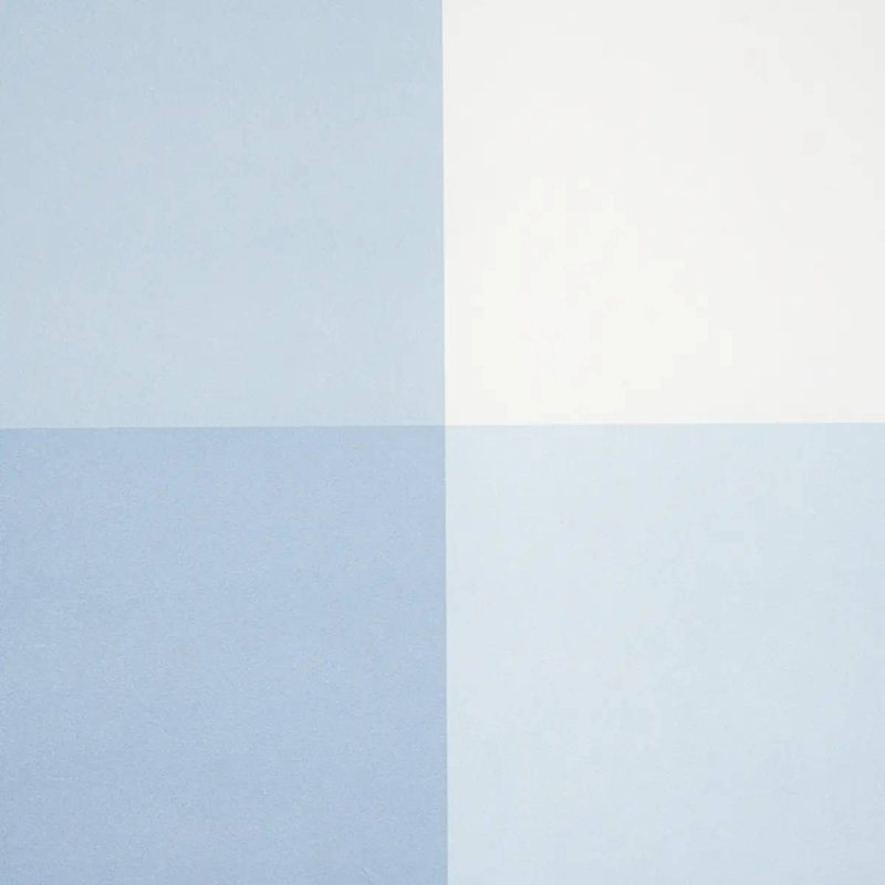 Willa Check Large Wallpaper, Chambray