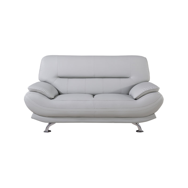 Canapé à accoudoirs coussinés de 38 po Knudson, H 36 po x l 67 po x P 38 po, Gris clair