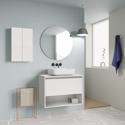 Jeanee 800 mm Single Vanity with Vessel Ceramic Basin