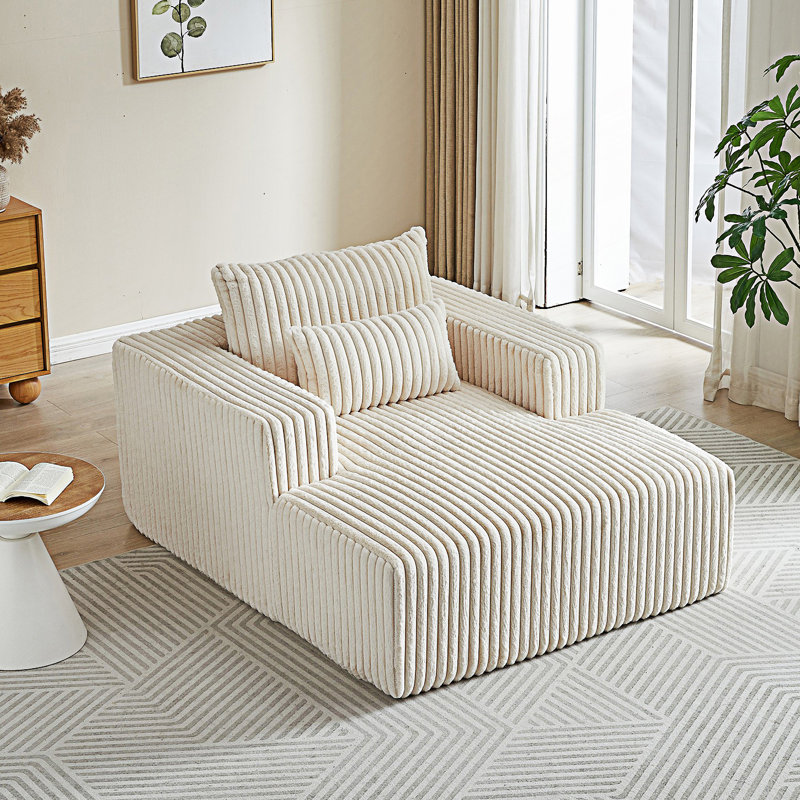 Canapé moderne, méridienne, canapé-lit moderne moelleux, Beige