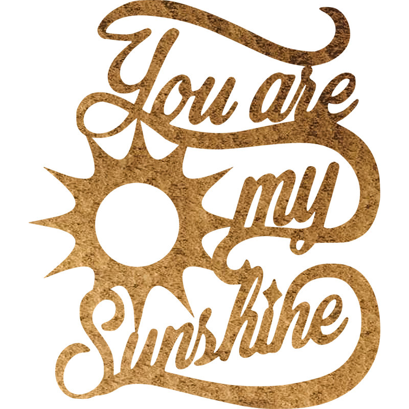 You Are My Sunshine Wall Décor, Copper, 22" H x 22" W x 0.06" D