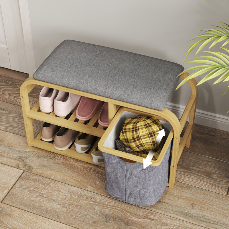 Banc à chaussures en bambou