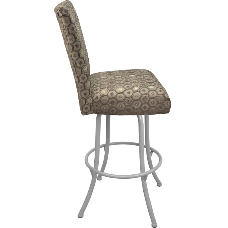 Tabouret pivotant en métal - 700 Plus - Base diamant sur Noam, Blanc, Bar Stool (30” Seat Height)