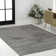 Tapis rayé noir / blanc Aarhus