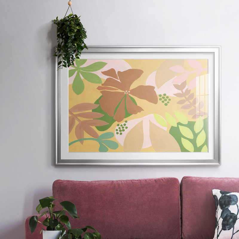 Neutral Blooms IV, reproduction d'art encadrée, Argent, H 27 po x l 39 po x P 1,5 po