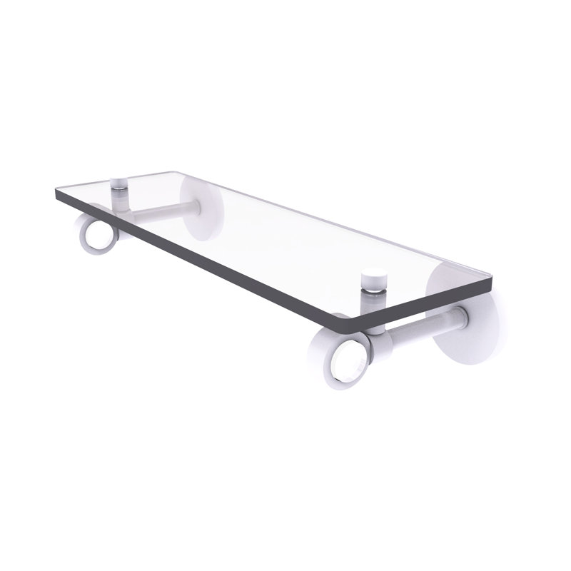 Tablette avec porte-serviettes Margolis, Blanc mat