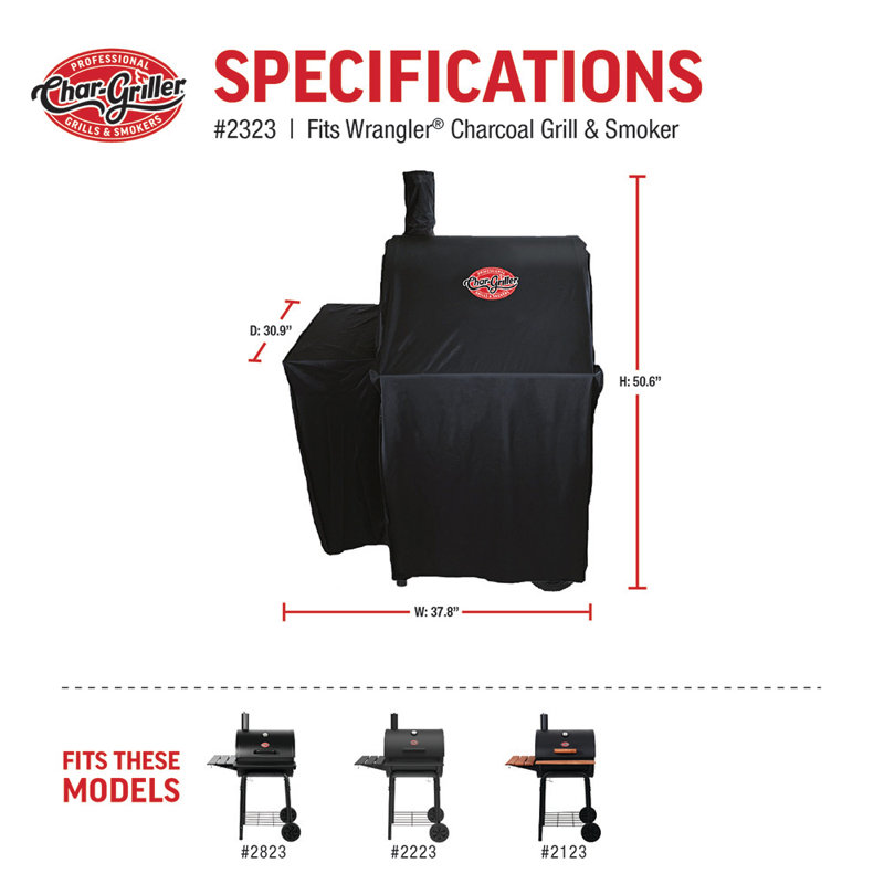 Char-Griller 36'' W x 30'' D Grill Cover