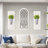Arch Wall Decor with Metal Scrollwork
