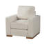 Fauteuil d'appoint moderne Haven avec accoudoirs carrés et base en bois d'hévéa, idéal pour le salon et le coin lecture.-135251036