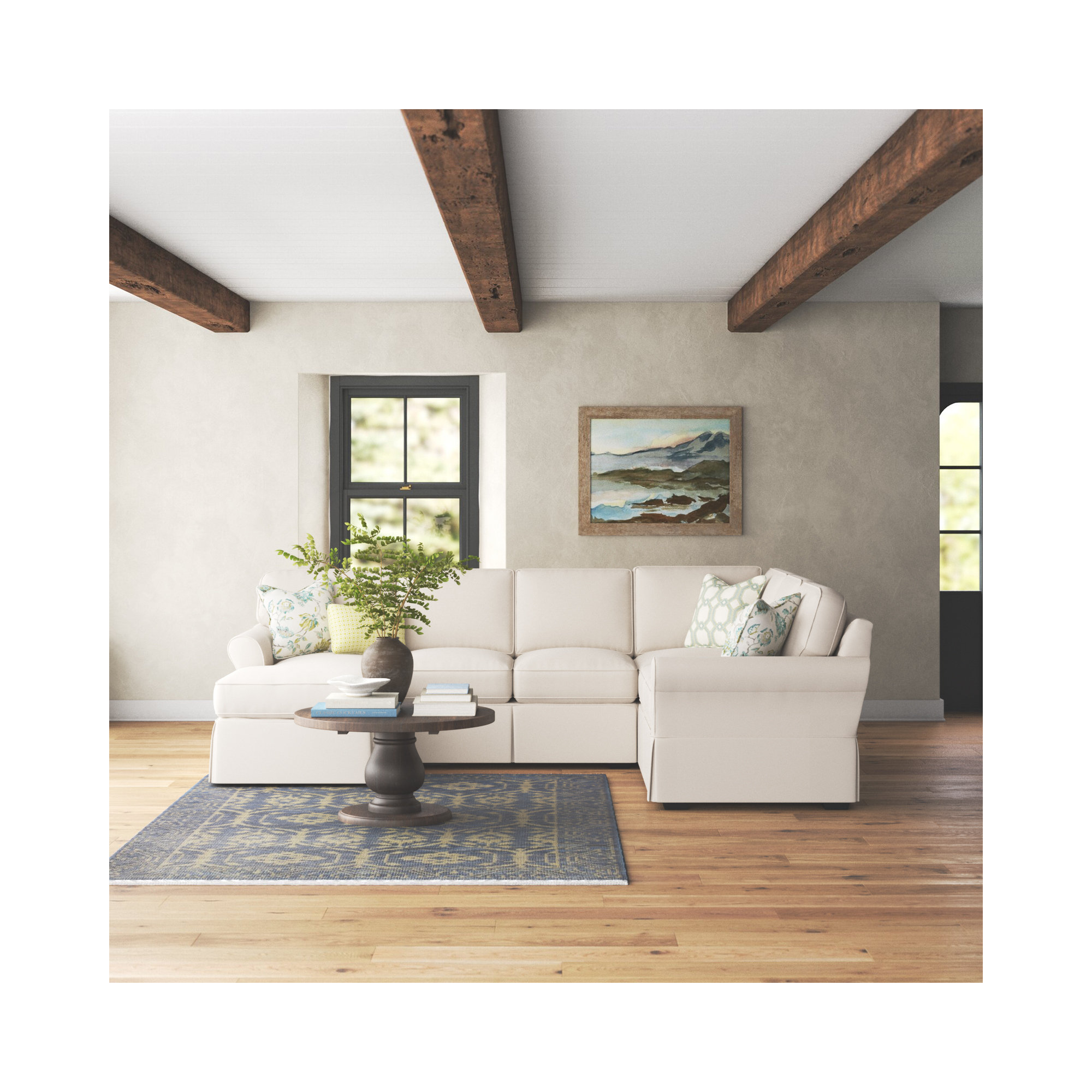 Sadler Upholstered U-Sectional, Nomad Snow Crypton®