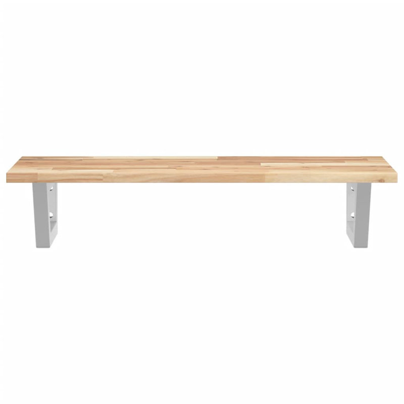 Bracket Shelf, Brown/White, 2cm H x 80cm W x 40cm D