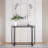 Console Table Single Layer Tempered Glass Rectangular Porch Table Leg Double Tempered Glass Tea Table-1816943824