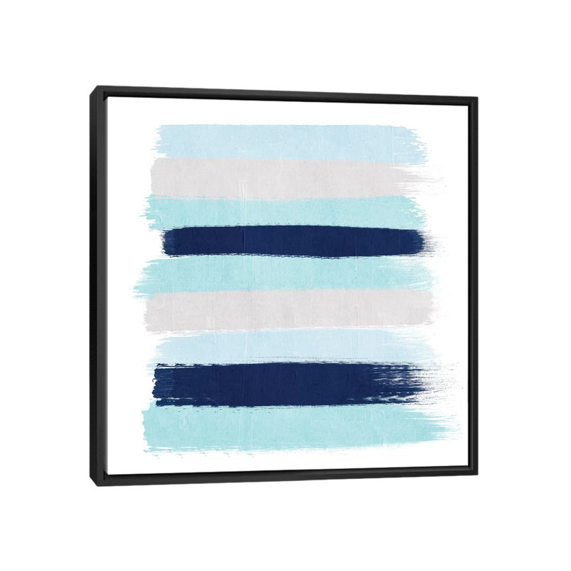 « riley rayures », reproduction sur toile, H 26 po x l 26 po x P 1,5 po, Toile avec cadre noir